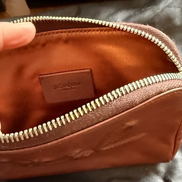 Yves Saint Laurent Brown Leather Clutch with Chain - real - Picture 4 of 12